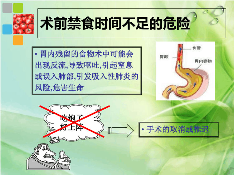 术前饮食指导PPT