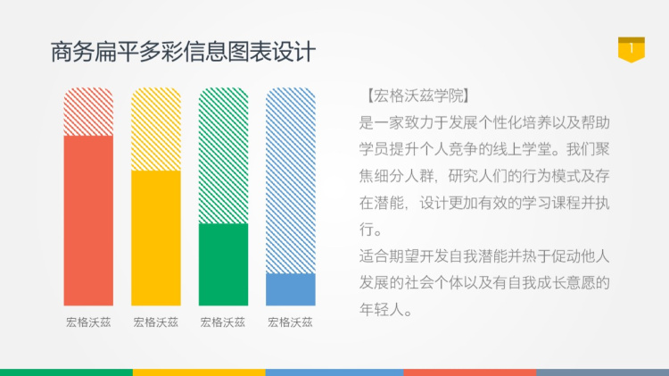 商务多彩可编辑图表柱形图