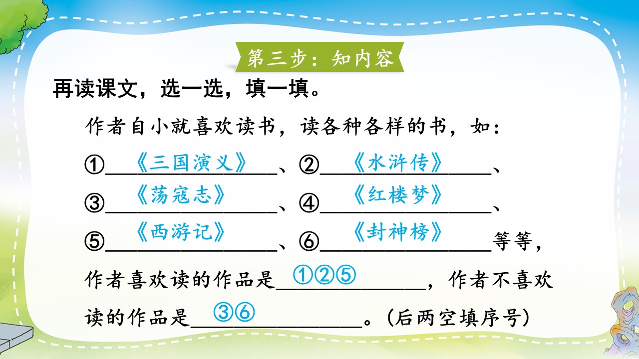 部编版小学语文五年级上册《忆读书》课前预习PPT