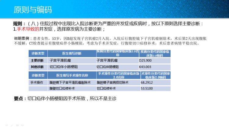 主要诊断编码选择规则PPT