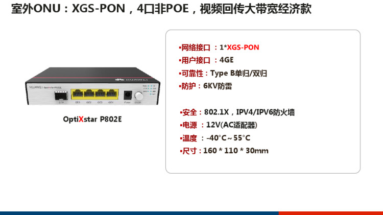 华为企业接入网络ONU及ONT产品介绍PPT