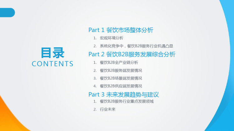餐饮B2B服务行业创新研究报告PPT