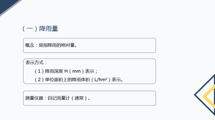 乡镇给排水之雨量的基本概念PPT