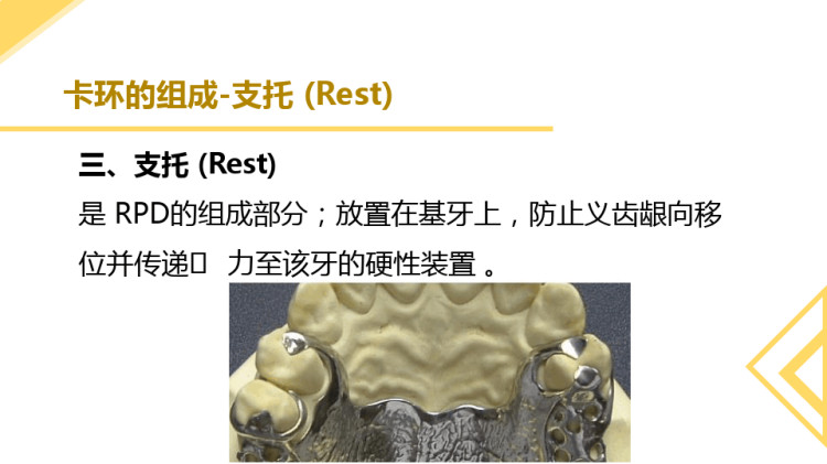 口腔临床诊疗基本操作技术之卡环的组成PPT