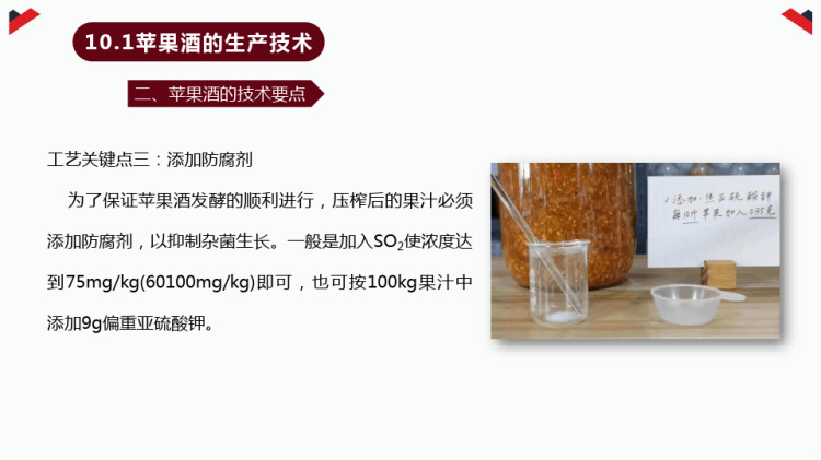 果酒生产技术之苹果酒的生产技术——实操PPT