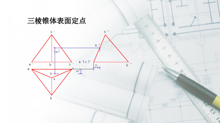 认识平面立体的三视图PPT