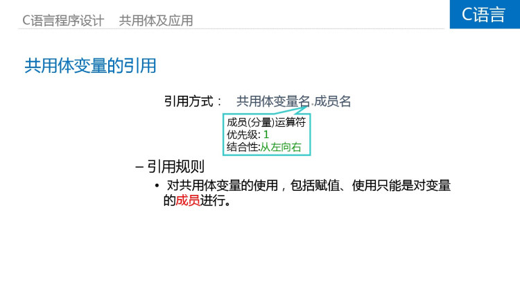 C语言程序设计基础教程共用体PPT