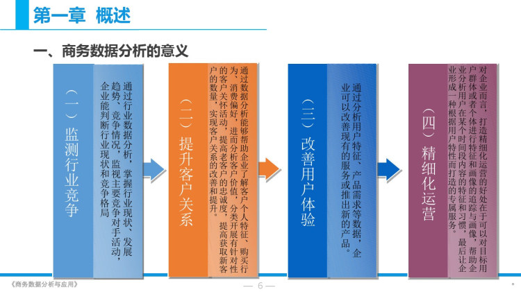 商务数据分析与应用第部分原理篇PPT