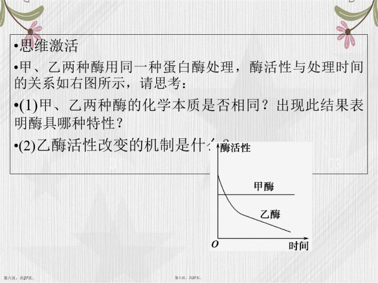 降低化学反应活化能的酶一轮复习PPT