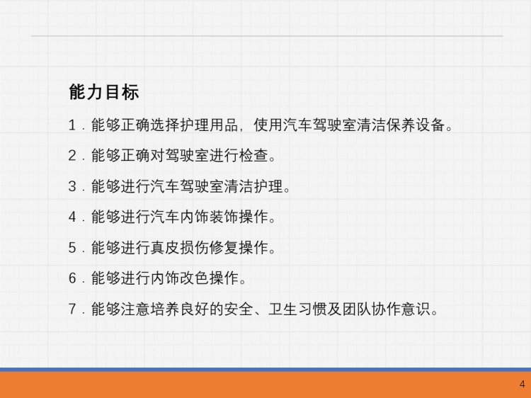 汽车美容与装饰讲义之汽车驾驶室的美容与装饰培训PPT