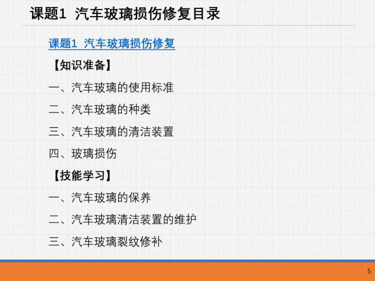 汽车美容与装饰讲义之汽车玻璃的美容与装饰培训PPT