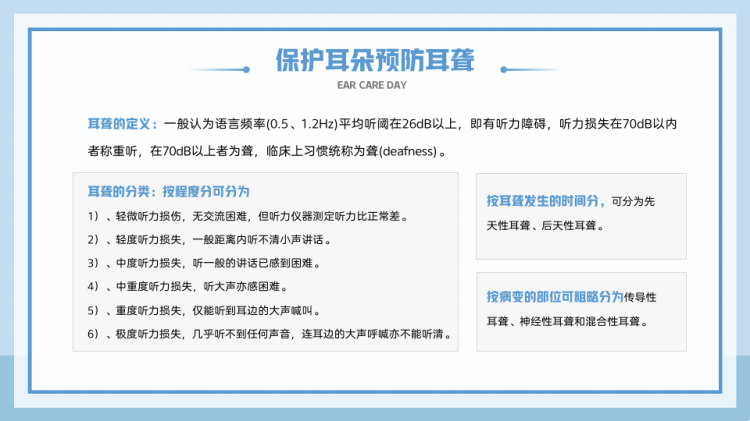 3月3日全国爱耳日保护耳朵预防耳聋PPT