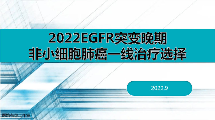 2022EGFR突变晚期非小细胞肺癌一线治疗选择PPT