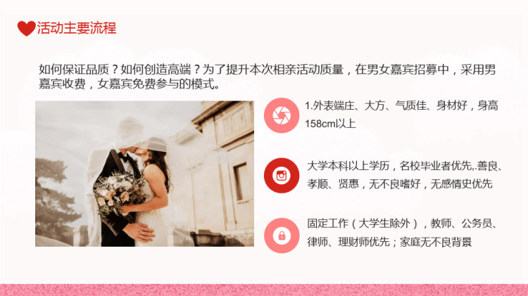遇见爱情浪漫相亲活动策划PPT