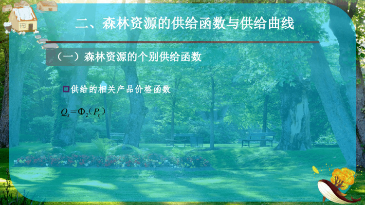 森林资源需求函数与供给函数PPT