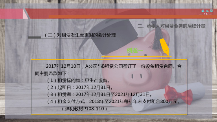 承租人会计处理PPT