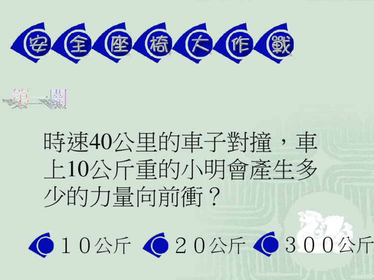 认识儿童安全座椅PPT