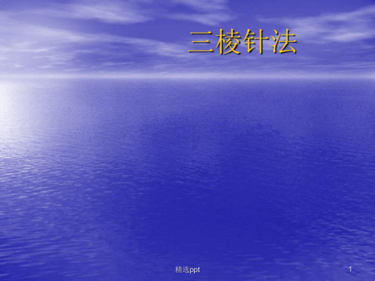 24页三棱针法PPT