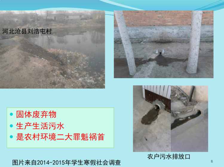 农村生活污水汇集与人工湿地处理PPT