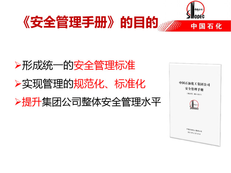 中石化安全管理手册PPT