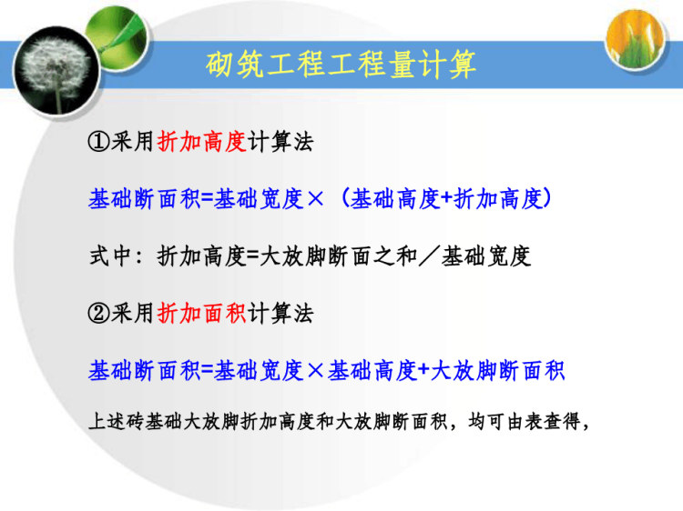 专题四——砌筑工程工程量计算PPT