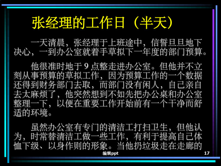 中级经理人角色认知与时间分配管理PPT