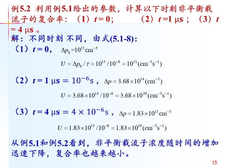 非平衡载流子的产生与复合PPT