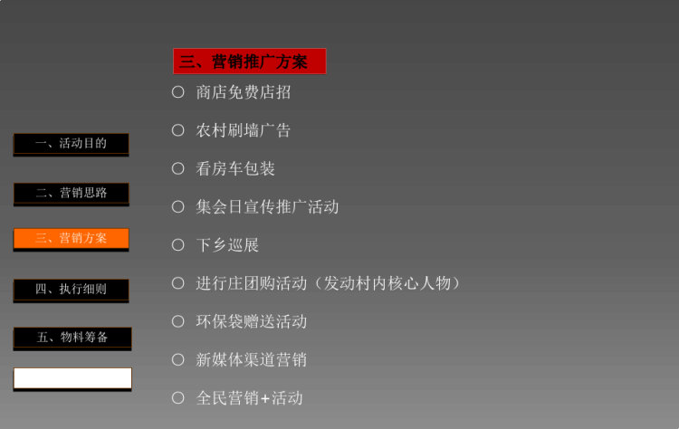 下乡执行方案PPT