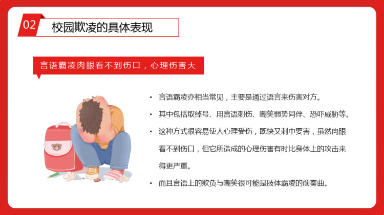 中小学生预防校园欺凌家长会PPT
