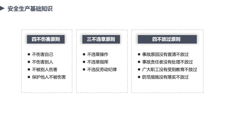 企业新员工三级教育安全生产基础知识培训PPT