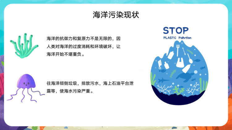 世界海洋日爱护海洋主题班会PPT