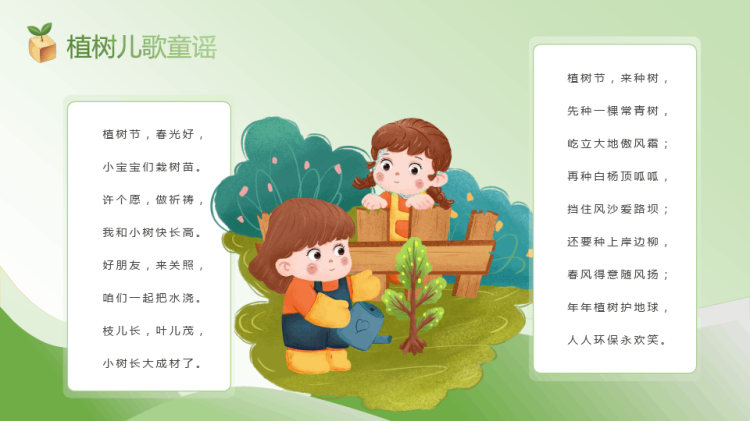 植树节幼儿园植树节宣传教育PPT