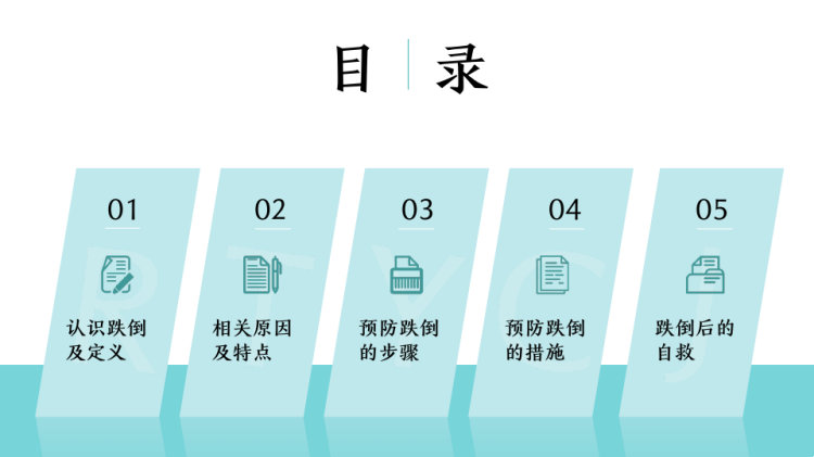 跌倒预防及护理PPT