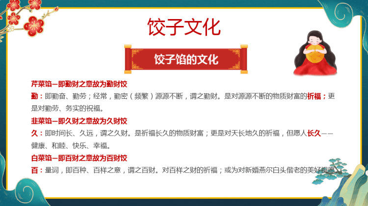 过年包饺子一起学习包饺子PPT