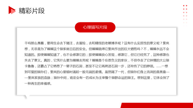 《狼王梦》读书分享PPT