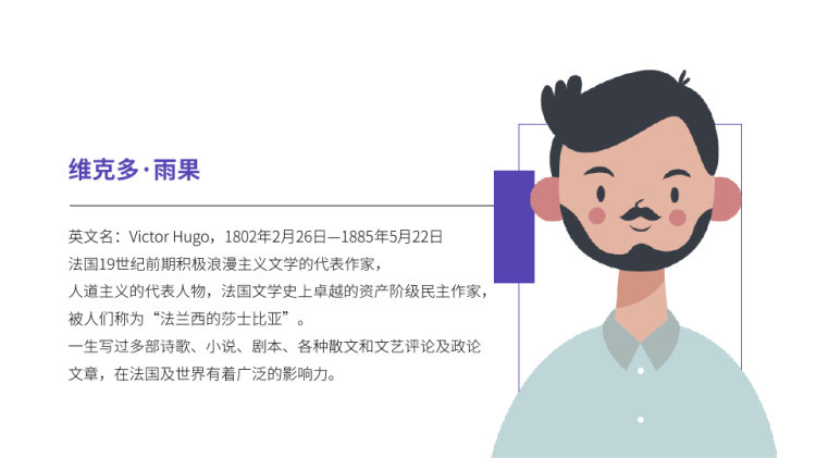 文学小说名人介绍维克托雨果PPT
