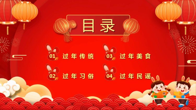 年幼儿园过新年活动宣传PPT