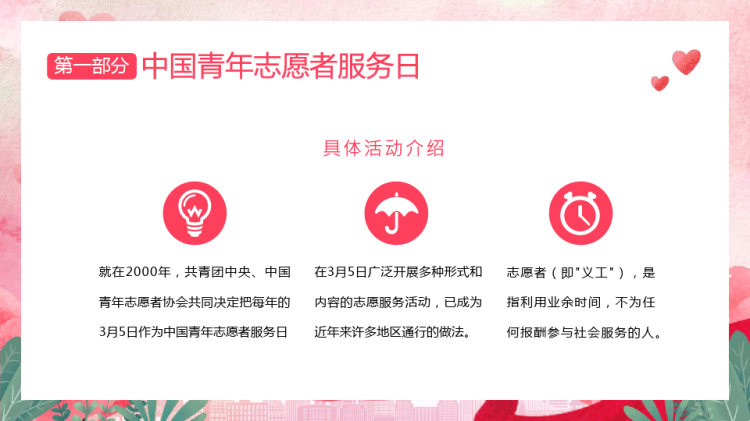中国青年志愿者服务日播撒爱心火种PPT