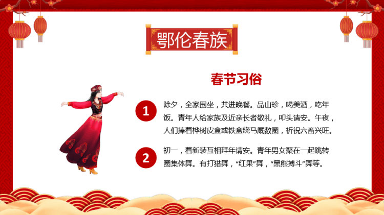中国传统习俗介绍少数民族春节习俗PPT