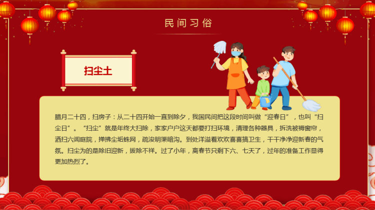 中国传统文化习俗小年习俗宣传PPT