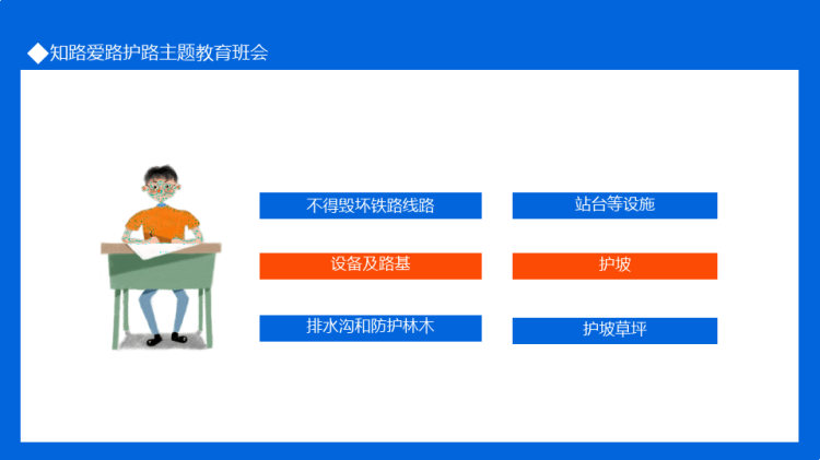 树立爱护铁路意识知路爱路护路主题班会PPT