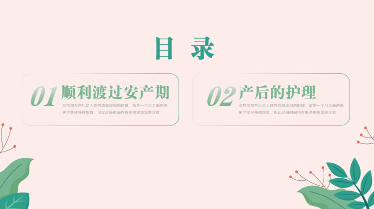 产妇护理知识普及PPT