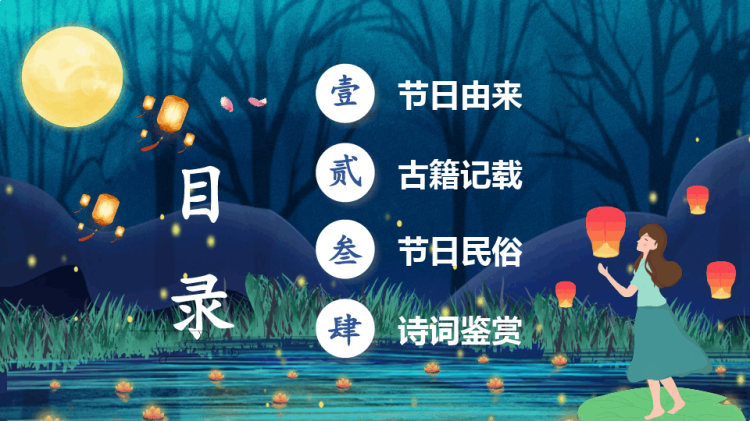 中国传统节日下元节PPT
