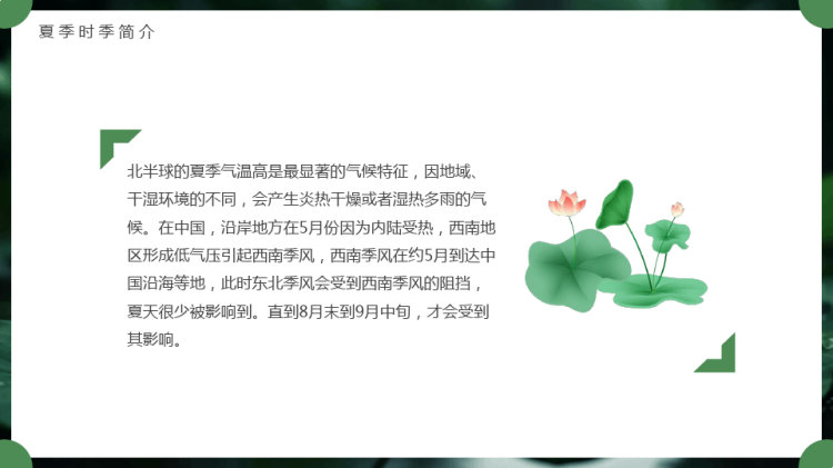 夏季知识科普PPT