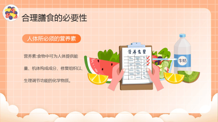 健康生活膳食营养全民营养周知识介绍PPT