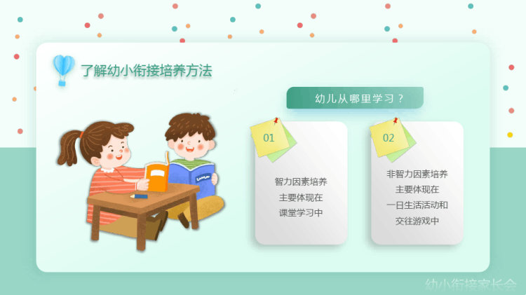 幼小衔接家长会快乐学习快乐成长PPT