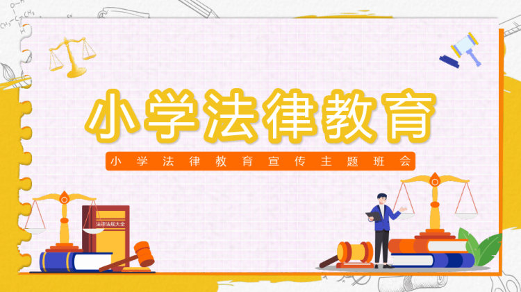 24页小学法律教育知识班会PPT