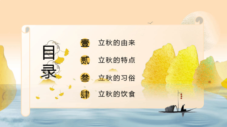 中国传统节气立秋节气介绍PPT