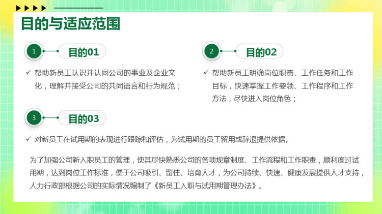 新员工入职与试用期管理办法PPT