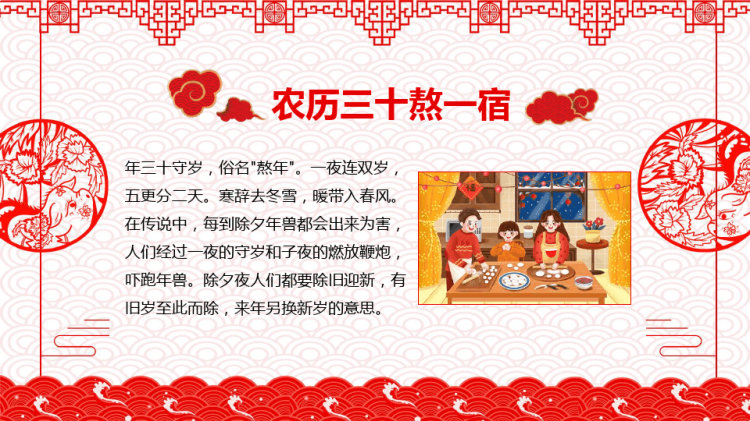 幼儿园春节习俗PPT
